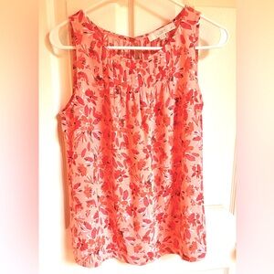 Ann Taylor Loft Coral Sleeveless Blouse